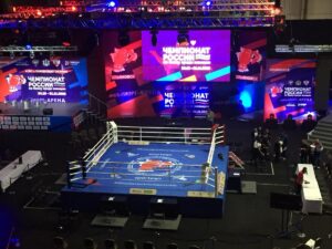 Церемония открытия чемпионата России по боксу среди женщин.